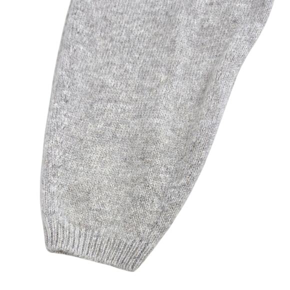 ba&sh Felicity Beige Wool Blend Knit Puff Sleeve Midi Sweater Dress Size Large - Picture 4 of 14